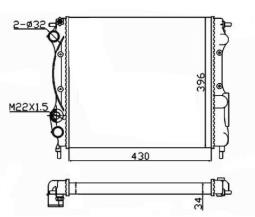 CHŁODNICA RENAULT CLIO 90- NRF NRF58934A