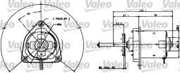 WENTYLATOR CHŁODNICY RENAULT CLIO 91-   /9,11,19,21,25,MASTER -98/ /SILNIK/ /7700728083 7700750158/ VALEO VAL698004