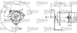 WENTYLATOR CHŁODNICY RENAULT 19 88-     /RAPID/ /SILNIK/ /7700828624/ VALEO VAL698005