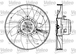 WENTYLATOR CHŁODNICY VW POLO,CADDY      /INIZA,COROBA/ /6K0959455A/ VALEO VAL698357