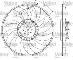 WENTYLATOR CHŁODNICY AUDI A4 1,6-2,0 00-320W 400MM VALEO VAL698610