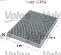 FILTR KABINY PORSCHE CAYENNE VALEO VAL698768