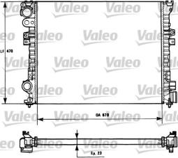 CHŁODNICA FIAT SCUDO 1,9D 96- VALEO VAL731166