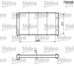 CHŁODNICA VW PASSAT OE:353121253N VALEO VAL732438