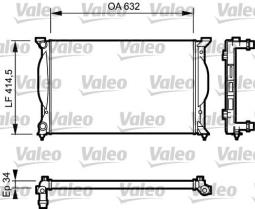 CHŁODNICA AUDI A4 1,6-2,0D 00- VALEO VAL732963