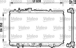 CHŁODNICA MAZDA 121 OE: B3C8-15-20 VALEO VAL734121