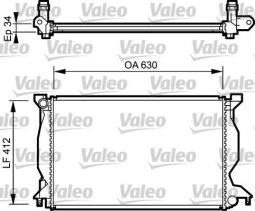 CHŁODNICA AUDI A4 00- /OE:8E0121251/ VALEO VAL734268