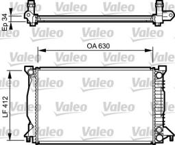 CHŁODNICA AUDI A4 00- /OE:8E0121251/ VALEO VAL734270