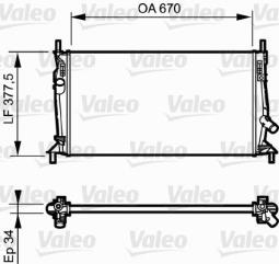CHŁODNICA FORD FOCUS 1,4-2,0D 03- /+C-MAX/ VALEO VAL734321