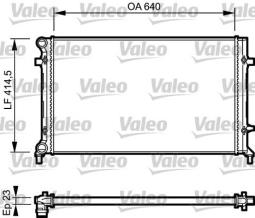 CHŁODNICA VW GOLF V 1,6/TOWAR DOSTĘPNY DO 3 DNI/ VALEO VAL734332