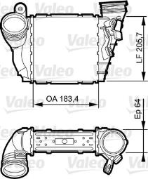 INTERCOOLER VW GOLF IV 1,9TDI 00-       /130KM/ /BORA,A3/ /1J0145803N 1J0145803E/ VALEO VAL817557