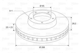 TARCZA HAM./PRZ/ VW GOLF III 2,8 VR6 @288X25 /2-szt/ VAL186521