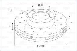 TARCZE HAM. - 2SZT. /VALEO/ VAL886695