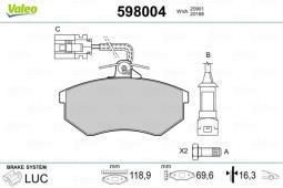 KLOCKI HAM. /VALEO/ VAL598004