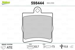 KLOCKI HAM./TYŁ/ DB C 180 00-02 VALEO VAL598444