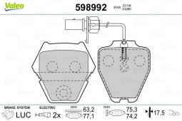 KLOCKI HAM. /VALEO/ VAL598992