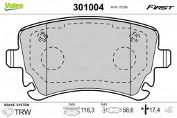 KLOCKI HAM.                             AUDI A4 QUATTRO 03,03- VAL301004