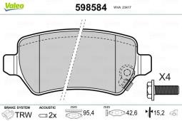 KLOCKI HAM./TYŁ/ OPEL ASTRA 02- VALEO VAL598584