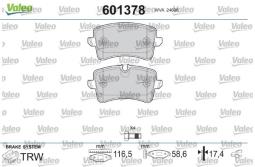 KLOCKI HAMULCOWE AUDI A4 SERIE 3 A5 A5  CABRIO -01/2007 VAL601378