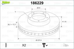 TARCZE HAM. - 2SZT. /VALEO/ VAL186229