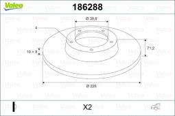 TARCZE HAM. - 2SZT. /VALEO/ VAL186288