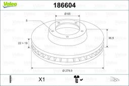 TARCZE HAM. - 2SZT. /VALEO/ VAL186604