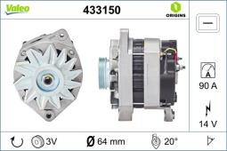 ALTERNATOR RENAULT CLIO I PHASE 3, EXPRE/TOWAR DOSTĘPNY DO 14 DNI/ VALEO VAL433150