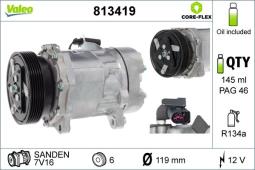SPRĘŻARKA KLIM.VW GOLF IV / BORA 00- 1.6,1.8,CADDY III,SHARAN 1.9TDI ,T5 1.9TDI VALEO VAL813419