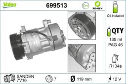 KOMPRESOR KLIM.VW GOLF III,PASSAT VALEO VAL699513