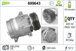 KOMPRESOR KLIM.RENAULT MEGANE 1,9TD VALEO VAL699643