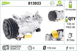 SPRĘŻARKA KLIM.CITROEN C3,C4,BERLINGO 08- /// PEUGEOT 207,307,308,508,PARTNER 08-,ENGINES: 1.0VTI,1. VALEO VAL813933