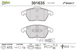 KLOCKI HAM./PRZ/ VW CADDY AUDI A3 GOLF V VALEO VAL301635