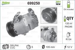 KOMPRESOR KLIM.OPEL ASTRA G 98-/1854102,1854092/ VALEO VAL699250