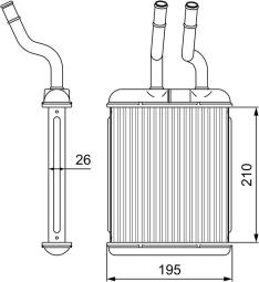 NAGRZEWNICA ALFA 156 97- VALEO VAL812279