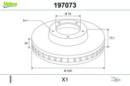 TARCZA HAM./PRZ/ BMW 3 E90 05- @330X24 VAL197073