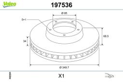 TARCZA HAM./PRZ/ AUDI Q7 4L 10- VALEO VAL197536