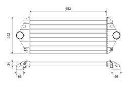 INTERCOOLER CITROEN JUMPY 95- 1,9-2,0D  /806,EXPERT/ VALEO VAL816851