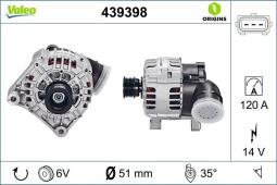 ALTERNATOR BMW 3 (E46) 320CI, 320I      /TOWAR DOSTĘPNY DO 14 DNI/ VALEO VAL439398
