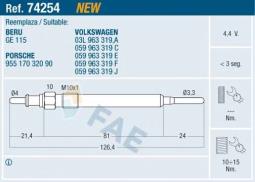 ŚWIECA ŻAROWA FAE FAE74254