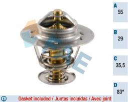 TERMOSTAT PEUGEOT 1,9D 92- 83C FAE FAE5306783