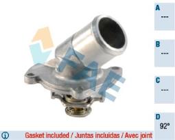 TERMOSTAT OPEL 1,0-1,4 16V 97- 92C FAE FAE5320792