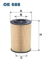 FILTR OLEJU AUDI DIESEL 1,6-2,0TDI 09-  /A1,A3,A6,SKODA FABIA,OCTAVIA/ FILTRON FOE688        12