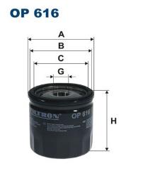 FILTR OLEJU VW BENZ. 1,0-1,6 92- FILTRON FOP616        12