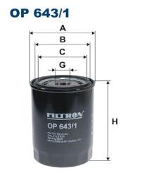FILTR OLEJU RENAULT DIESEL 1,9 -95      CLIO FILTRON FOP643/1       1
