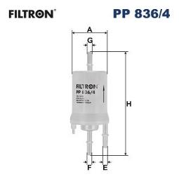 FILTR PALIWA SKODA BENZ. 1,2 12V 03-    /FABIA/ FILTRON FPP836/4       1