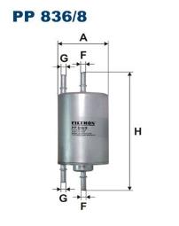 FILTR PALIWA AUDI BENZ.1,8T 02- /A4/ FILTRON FPP836/8       1