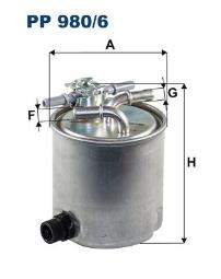 FILTR PALIWA RENAULT DIESEL 1,5-2,0DCI 05- /MEGANE II,SCENIC II/ FILTRON FPP980/6       1