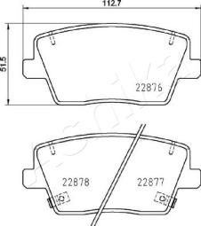 KLOCKI HAM./TYŁ/ KIA RIO 05- ASHIKA 51-0K-K09