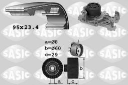 ZESTAW ROZRZĄDU Z POMPĄ WODY DACIA NISS AN RENAULT LOGAN I II SANDERO I II KUBISTAR CLIO I SASIC SA3904029