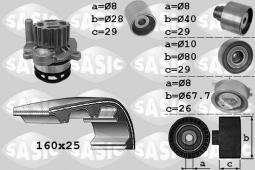 ZESTAW ROZRZĄDU Z POMPĄ WODY VAG A5 Q3  ALHAMBRA ALTEA IBIZA TOLEDO FABIA OCTAVIA RAPID RO SASIC SA3906078